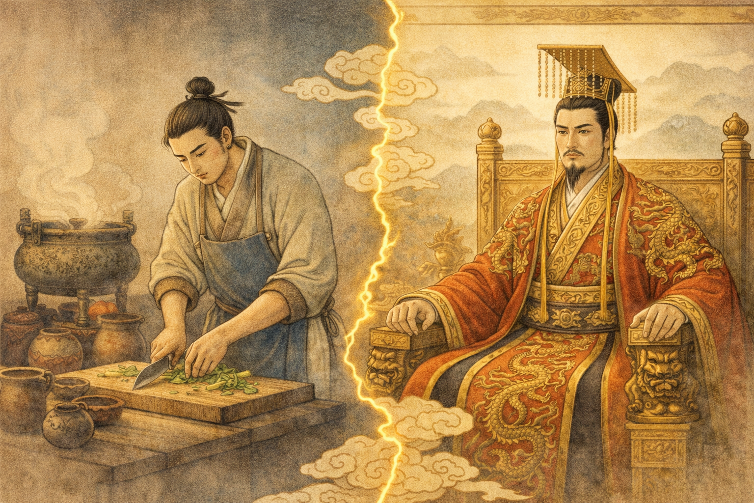 從國宴主廚逆襲成為中興之主的傳奇歷程。